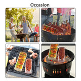 Sier Cage Outdoor Grilling,BBQ Rolling Grilling Mesh Cylinder For Barbecue Meat Vegetable,Fries