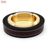 150x120x40MM Oval Ashtray Leather Metal Ashtray Creative Ashtray Cigar Ashtray