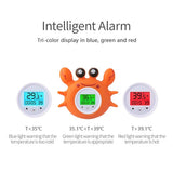 Kids Thermometer with Room Temperature Tri-color Backlit Display Fahrenheit and Celsius Safety Floating Bath Toy Bathtub