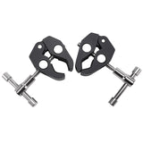 2Pack Super Clamp Crab Clamp Photography With / 1/4 And 3/8 Inch Thread Rod Clamp Pliers Clip For DSLR Rig Cameras, 15Mm Rods, L