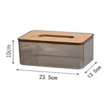 2PCS Nordic Simple Creatives Tissue Napkin Storage Box Ins Transparent