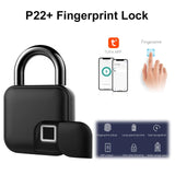 Electronic Smart Door Biometric Fingerprint Padlock TUYA/TTLOCK APP Portable Keyless Quick Unlock Anti-Theft Password Lock