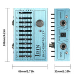 IRIN Mini 10-Band EQ Effect Pedal for Guitar & Bass - True Bypass, Aluminum Alloy Body - 2024 Musician's Essential