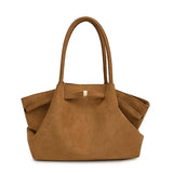 Suede Tote Bag for Women, Suede Bag Hobo Handbag Women Large Vintage Shoulder Bag Purse for Work Office Travel Ref: 4458
