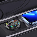 Wireless Receiver LED Display Charger Double USB Ports Car Music Stereo Adapter For Most