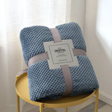 Solid colored thick flannel nap blanket, Christmas gift