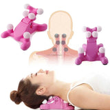 Cervical Traction Massage pillow ruff support 3d neck massager Relaxation Pain Relief Back Stretching Relax Neck Massager