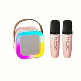 Bluetooth K12 Karaoke hine Portable 5.3 PA Speaker System with Single Dual Wireless Mic Home Family Singing Children's Gifts