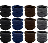 12 Pack Winter Neck Buff Warmers, Neck Gaitor Thermal Fleece Lined Interior Warm Scarf Wrap, Mens Womens