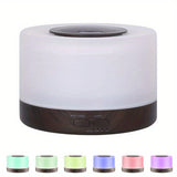 1pc 500ml Ultrasonic Air Humidifier with LED Light and Aromatherapy Diffuser for Home and Room