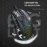 M5 Honeycomb Lightweight USB Wired Ergonomic RGB PAW3325 Chip 800-12000DPI E-sports Game Mouse for PC Laptop Tablet