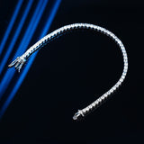 Simple Sterling Silver Bracelet Full Of Diamond Girl Girlfriends Birthday Gift