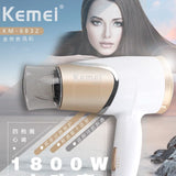 Kemei hair dryer KM-6832 foldable hair dryer for student and travel