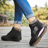 Outdoor Winter Plush Shake Women's Slope Heel Snow Boots Anti slip Warm Thick soled Cotton Shoes Women