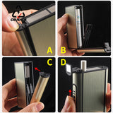 CRUSHER Automatic Case Ejection Holder Male Gadgets Windprooluminium Alloy Boxes Fashion Cigarette Box