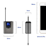Portable UHF Wireless Headset Microphone+Lavalier Mic System Teaching Speech Interview Vlog Live Recording