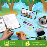 DIY Cute Animals Crochet Kit With Knitting Yarn Needles Plush Doll Easy(Birdie, Rabbit, Koala, Chick)