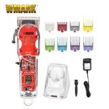 NEW WMARK NG-407 with Charge Stand Transparent Style Professional Rechargeable Clipper Cord & Cordless Hair Trimmer