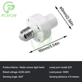 E27 Wireless Radar Induction Head Smart Light Adapter Lamp Holder Bulb Base Socket Human Presence Motion Sensor Switch