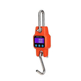 Rechargeable Crane Scale 300 kg / 600 lb Digital Hanging Scales LCD Display with Backlight Orange for Home Farm Hunting Outdoor