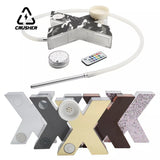 CRUSHER Acrylic X Shape Hookah Set with Tobacco Water LED Light Narguile Complete for Party Smoking Pipe Accessories