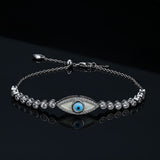 Devil's Eye Bracelet S925 Sterling Silver Bracelet With Zircon Ornaments
