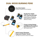 Premium Pyrography Pen Kit with Adjustable Temperature & Digital Display - Versatile Wood Burner and Soldering Iron