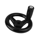 1pc Hand Wheel Electric with Handle Crank Revolving Workbench Bakelite 3 Spoke Round for Grinder Toy Car