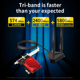 NEW FENVI WIFI7 PCIE 8774Mbps BE200 BT5.4 Gaming Tri Band2.4G/5G/6GHz Desktop Wireless Network Card Adapter For Win10/11