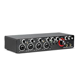 4-in 2-out USB 4 Channel USB2.0 Audio Interface External Microphone Sound Card 24-bit/192kHz With Loopback Monitor