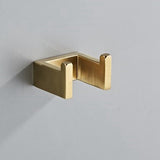 4Pcs Bathroom Hardware Accessories Set Stainless Steel Brushed Gold 16 Inch Bar+Toilet Paper Holder+Hand Towel Rod