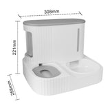 Dog Automatic Feeder With Dry Food Storage Cat Drinking Water Bowl Pet Feeding Machine Pet Supplies Cat Food Bowl 3L