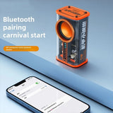 NEW K07 Transparent Bluetooth 5.0 Wireless Small Steel Cannon RGB Lighting Rhythm TWS Subwoofer Mini Creative Speaker