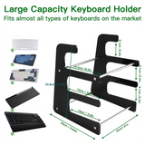 3-Tier Holder Display Stand Shelf for Storage Three Mechanical Keyboard Black
