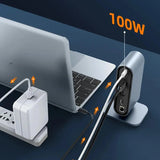 12-in-1 Docking Station PD 100W Type C to HDMI Adapter 4K 30Hz VGA RJ45 3.0 HUB USB Splitter for Laptop