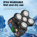 RESUXI Jk-1368 New Graffiti Electric Shaver Magnetic Head Bald Hair Clipper Wireless Charging Men's Razor.