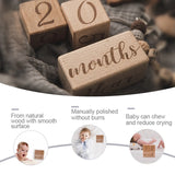 3 Piece Monthly Record Growth Block Wood Color Wooden Baby Photography Props Photo Milestone