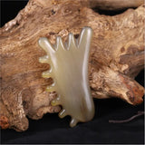 Natural Horn Scraping Gua Sha Massage Board Facial Eye Lifting Wrinkle Removal Acupuncture Spa Beauty Care Tool