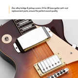 Zinc Alloy Pickup Protector Bridge Cover Plate for Jazz JB Guitar Electric Bass