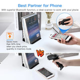 Eyoyo Back Clip Bluetooth Portable Barcode Reader Data Matrix 1D 2D QR Bar Code Scanner Android IOS System