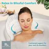 Hotel Universal Suction Cup 4D Mesh Health SPA Bath Backrest Cushion Washable Anti-slip Pillow
