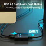 with Push Button Printer Sharer 2.0 Switch High Speed Usb Kvm Switcher 2 1 Out for Easy Computer Sharing
