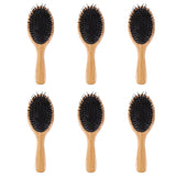 6X Hair Brush Boar Bristle Hair Brush With Nylon Pins Bamboo Paddle Detangler Brush Detangling Adding Shine Brushes