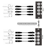 1Pair 4-Channel 3-Pin XLR Audio And DMX Over Network Cable Extender DMX512 Network Signal Extender Black