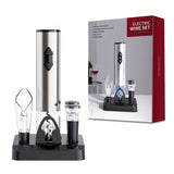 1pc 6pcs 6-in-1 Automatic Electric Wine Bottle Opener Set - Battery Operated, Stainless Steel