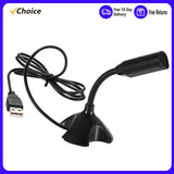 Desktop 360° Adjustable Microphone Support Voice Chatting Recording Mic for PC with a USB port