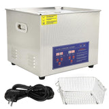 Ultrasonic Cleaner 15L Digital Ultra Sonic Tank Bath Cleaning Heater Timer PS60AEU Plug 220V