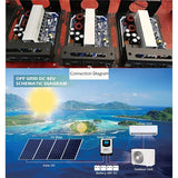 High Efficiency 50A 60A MPPT Solar Charge Discharge Controller Regulator LCD Touch Screen For 12V 24V 48V 60V 72V 96V Battery