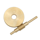 059 Worm Gear 120 Teeth 0.4MM 120T 12MM Hole Diameter Gear 1:120 Brass Decelerating Turbine Worm Gear 75MM Worm