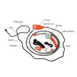 Outdoor Portable Camping Kit with 2.5-3.5L/min Water Discharge 2m Hose USB Charging 30-60min Battery Life Camp Shower